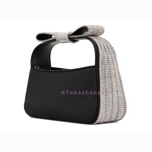 NWT Ted Baker London Dymond Bow Shoulder Bag Black Silver